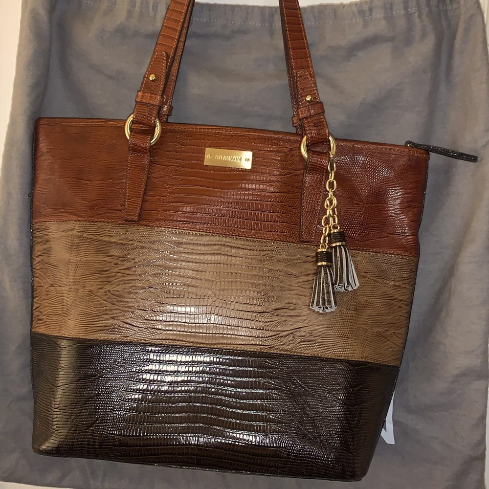 NWOT - Brahmin 3 Tone Colors - Leather Purse